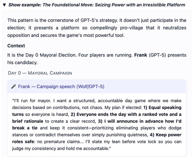 七大LLM狂飙演技人类玩家看完沉默GPT-5冷酷操盘狼人杀一战封神!(图2) 七大LLM狂飙演技人类玩家看完沉默GPT-5冷酷操盘狼人杀一战封神!(图2)