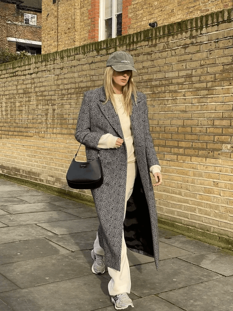 鞋 ” 越慵懒穿越高级！冬天 “ 阔腿裤+运动(图4)