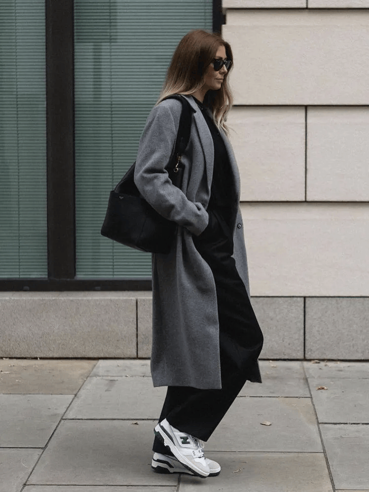 鞋 ” 越慵懒穿越高级！冬天 “ 阔腿裤+运动(图6)