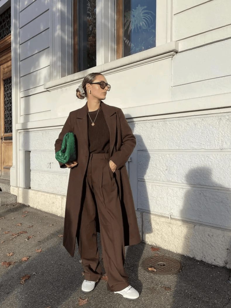 鞋 ” 越慵懒穿越高级！冬天 “ 阔腿裤+运动(图11)